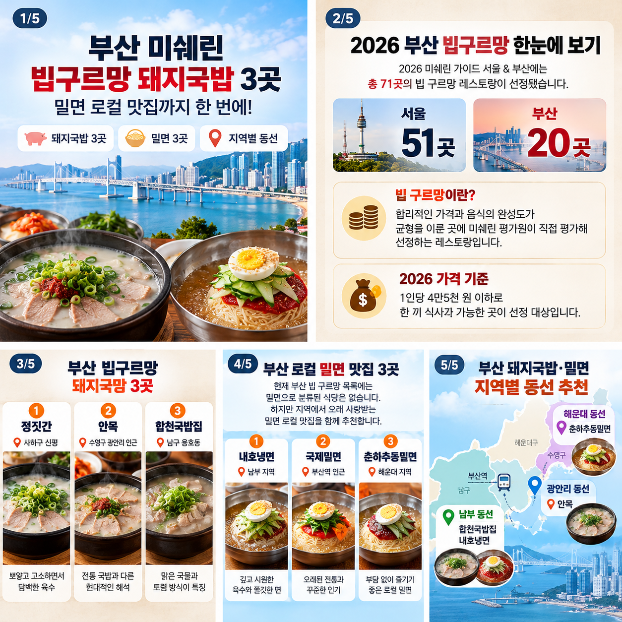 부산 미쉐린 빕구르망 돼지국밥