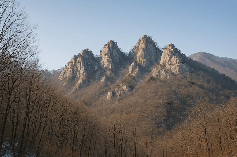 12월 홍천 팔봉산 겨울 산책에서 만나는 고요한 능선과 계절이 남긴 절제된 자연의 아름다움
