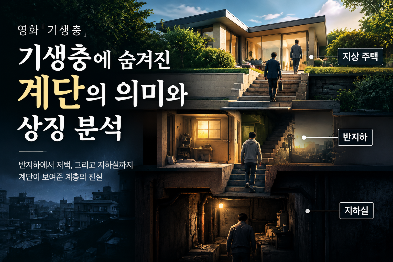 기생충에 숨겨진 계단의 의미와 상징 분석 이미지