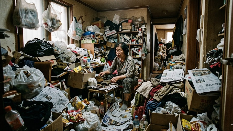 저장강박 독거노인 재현 이미지