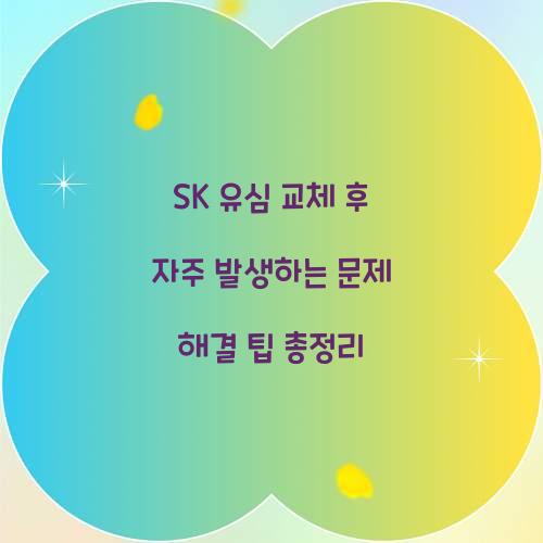 SK 유심 교체 후 자주 발생하는 문제와 해결 방법