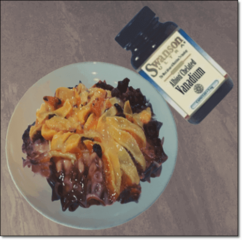 바나듐 음식 멍게와 보충제