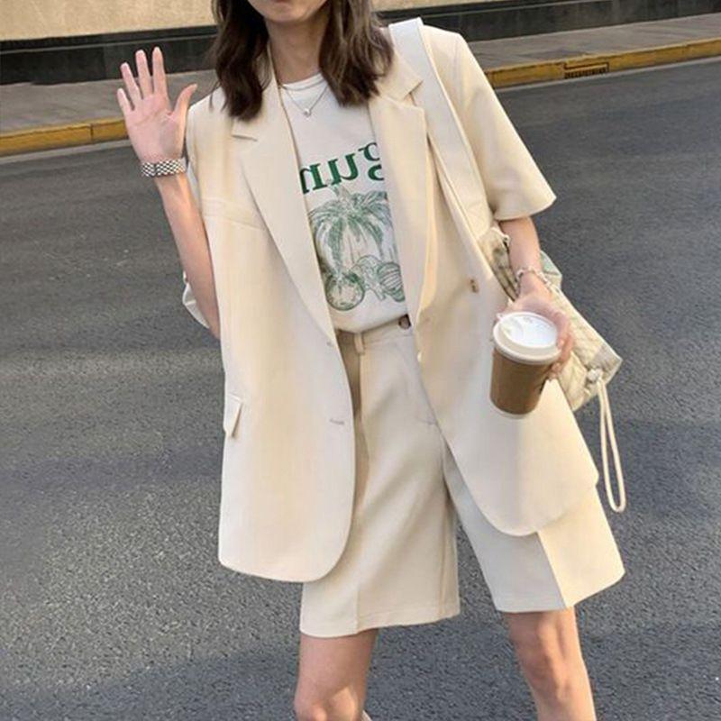 반팔자켓 반바지 정장세트 정장 오버핏 투피스