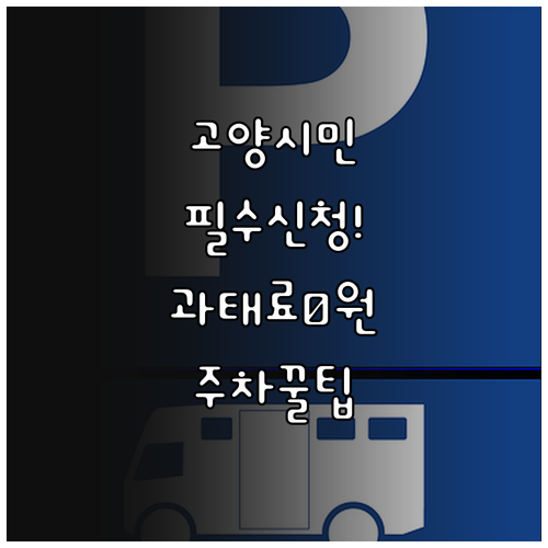 고양시 주정차 단속 알림 서비스 신청..