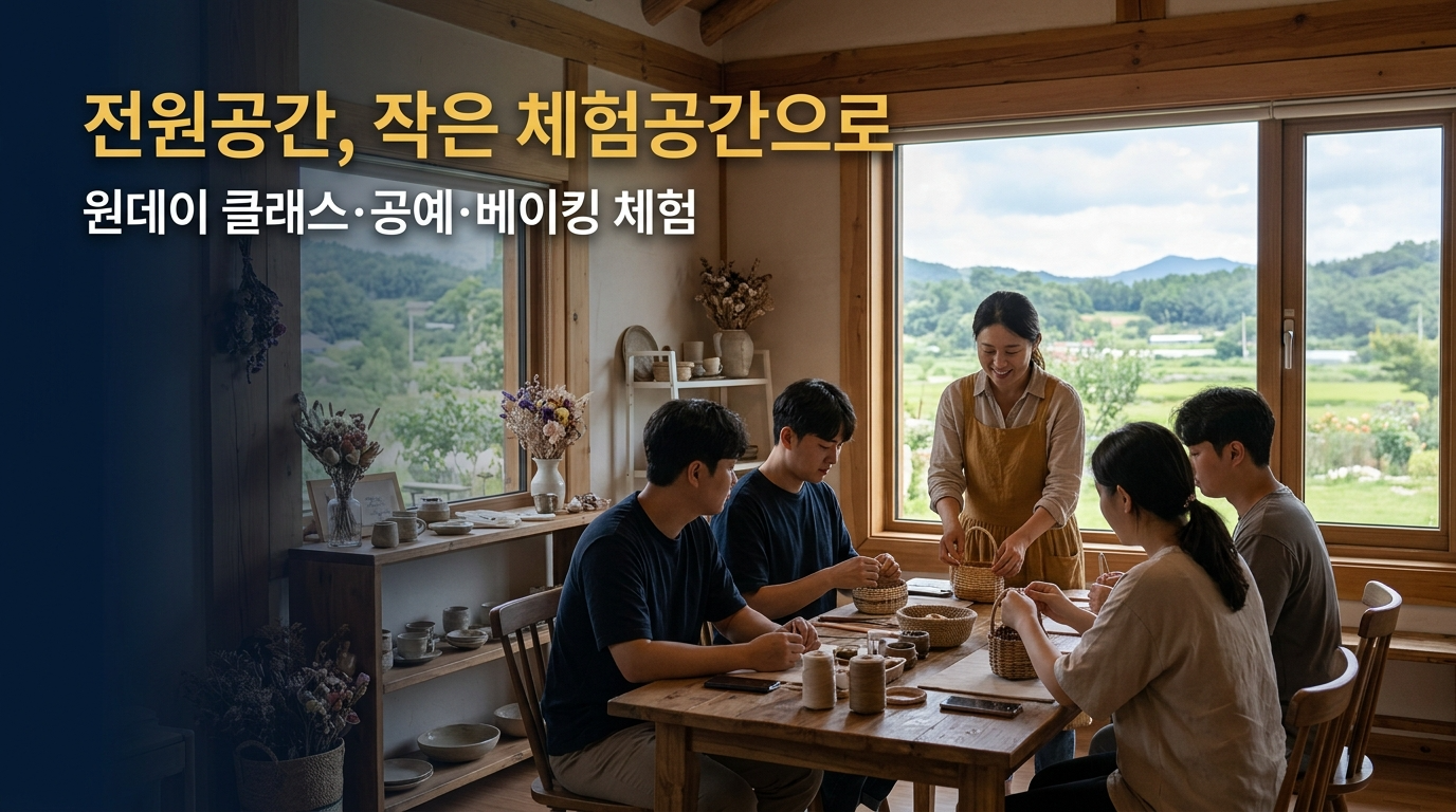 전원공간 작은 체험공간으로 활용가능