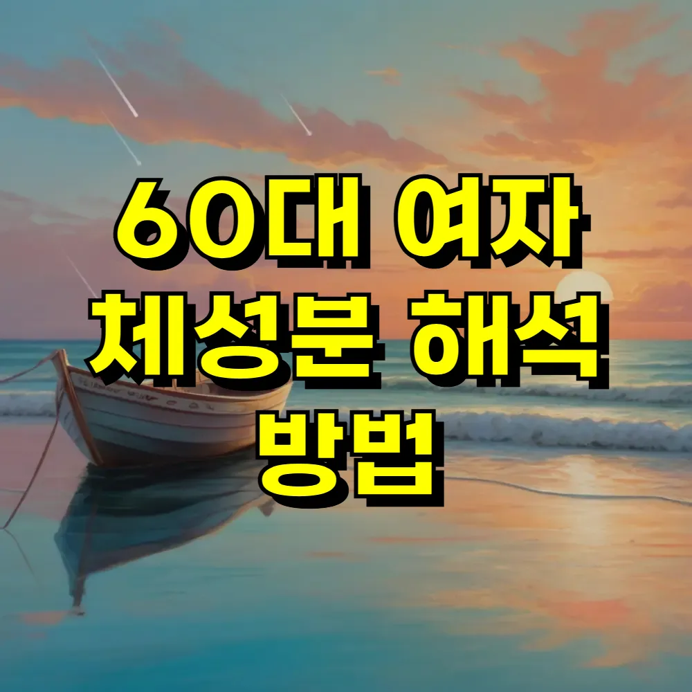60대 여자 체성분 해석 방법