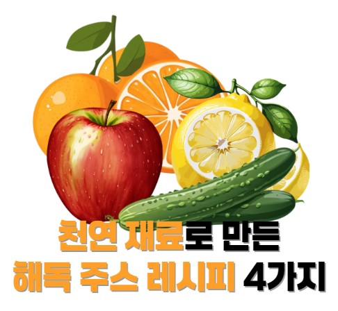 천연 재료로 만든 해독 주스 레시피 4가지