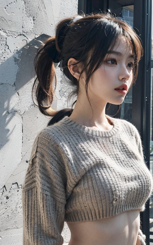short wave ponytail hair