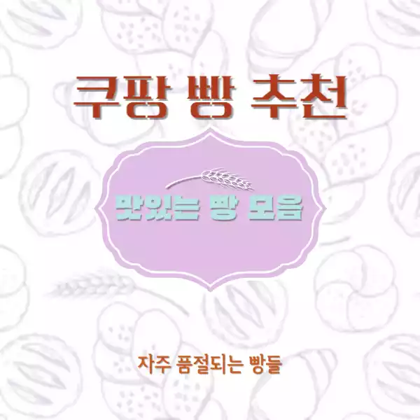 쿠팡 빵추천 표지