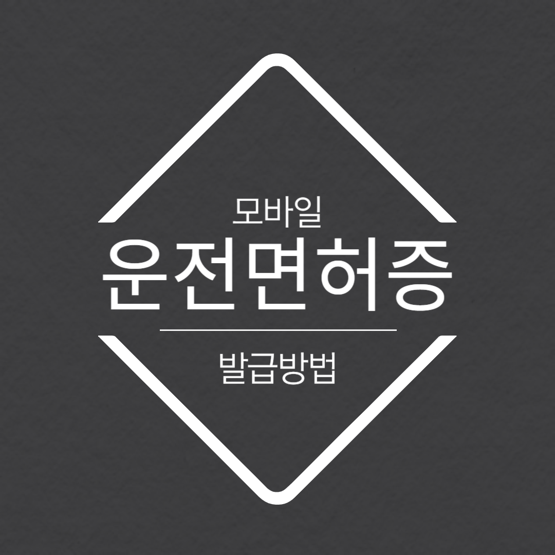 모바일 운전면허증 발급 방법 총정리