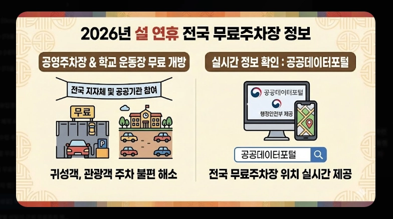 [귀성길] 주요 거점 무료주차장(2026년, 설 연휴, 서울시)(+ 환승주차장)