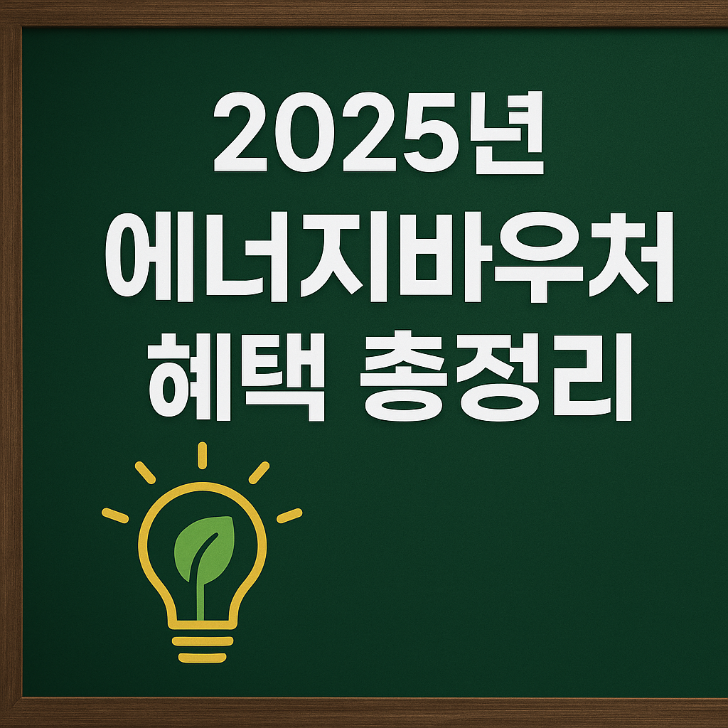 2025 에너지바우처 신청조건 및 지원금액 사용처 총정리! 꿀팁까지 한눈에