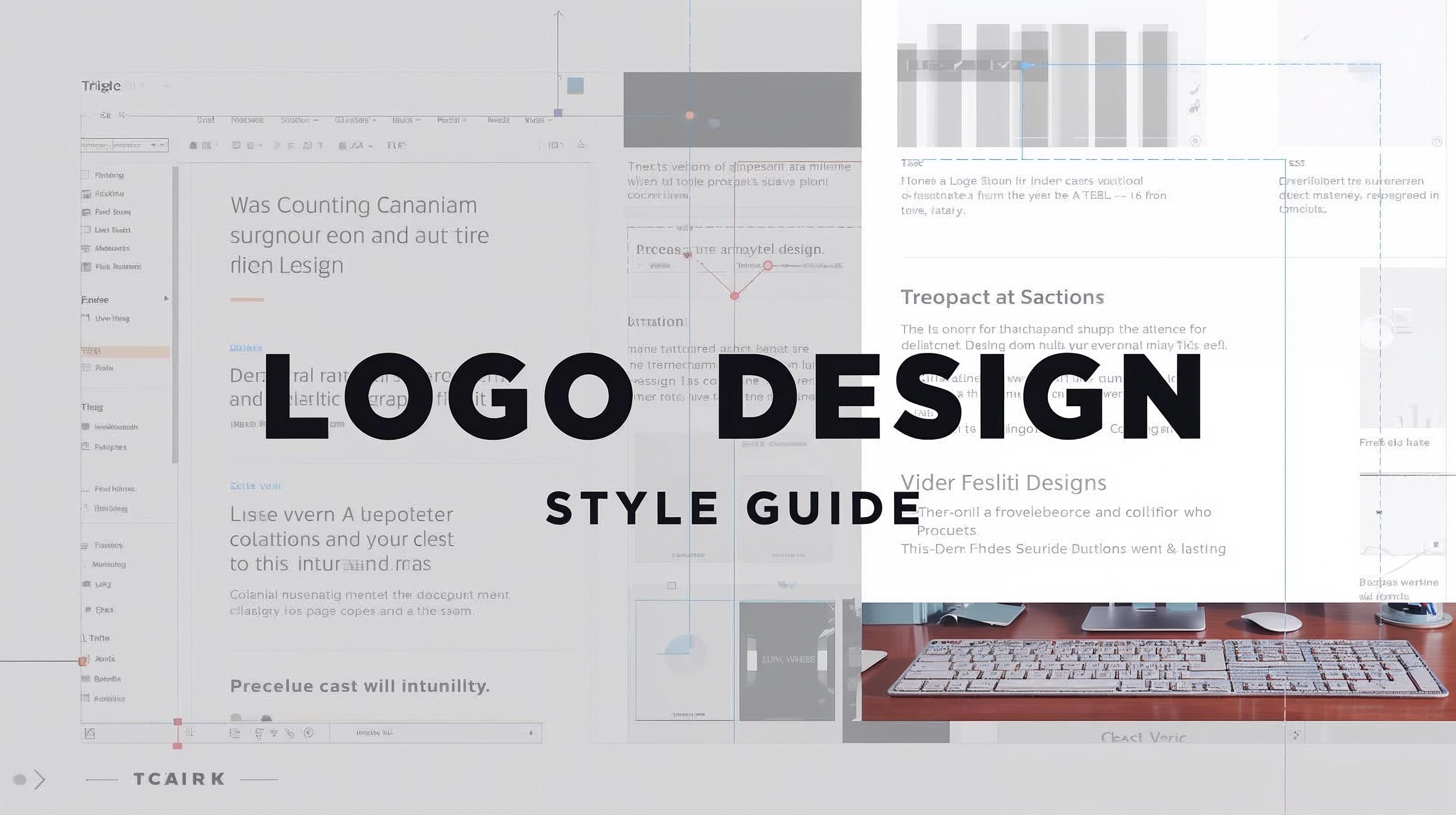 로고 디자인 스타일 가이드를 나타내는 모던한 디자인 이미지