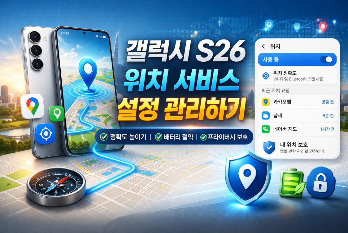 갤럭시 S26 위치 서비스 설정 앱별 권한 관리