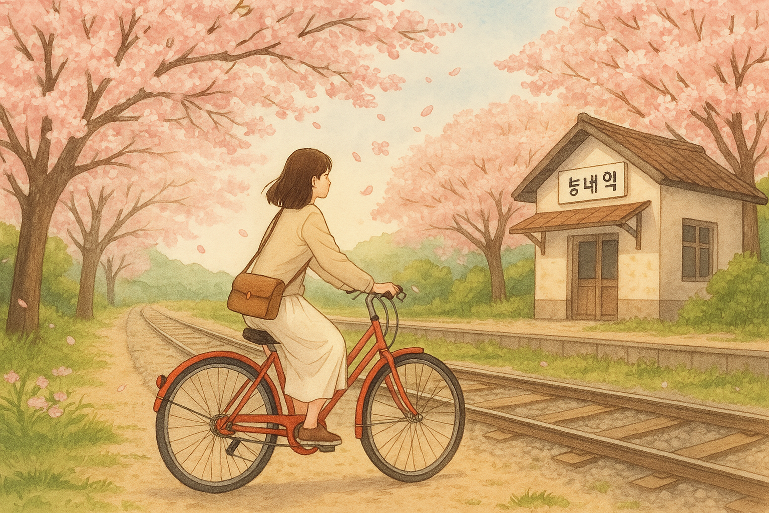 2025 남양주 벚꽃 당일치기, 물의정원부터 능내역 폐역길 자전거 여행