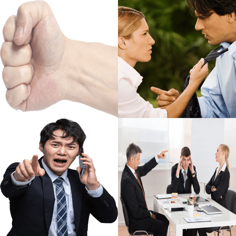 작은 일에도 쉽게 흥분하고 자주 화를냄