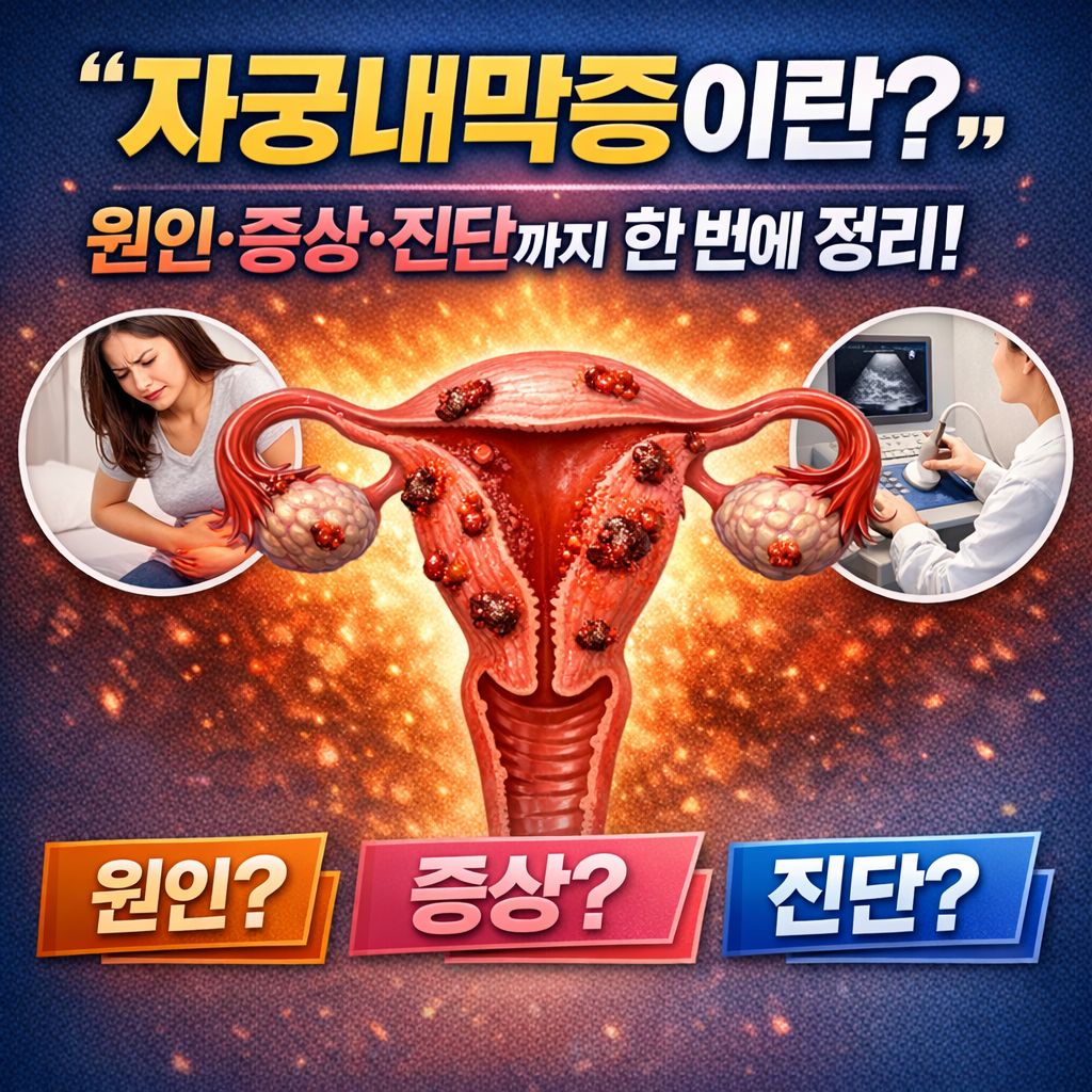 자궁내막증, 자궁내막증 원인, 자궁내막증 증상, 자궁내막증 진단, 자궁내막증 치료, 심한 생리통, 만성 골반통, 여성 질환, 불임 원인, 자궁내막종