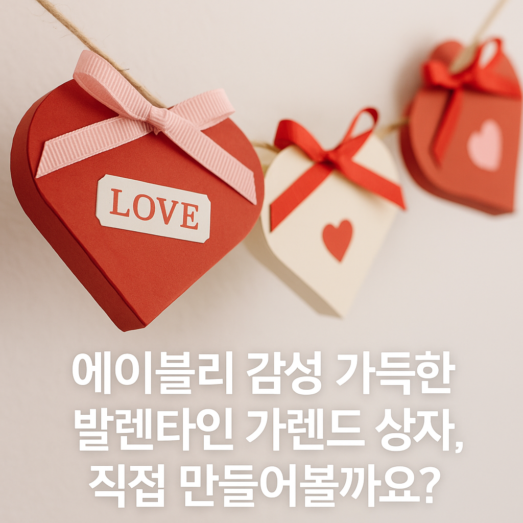 에이블리 감성 가득한 발렌타인 가랜드 상자