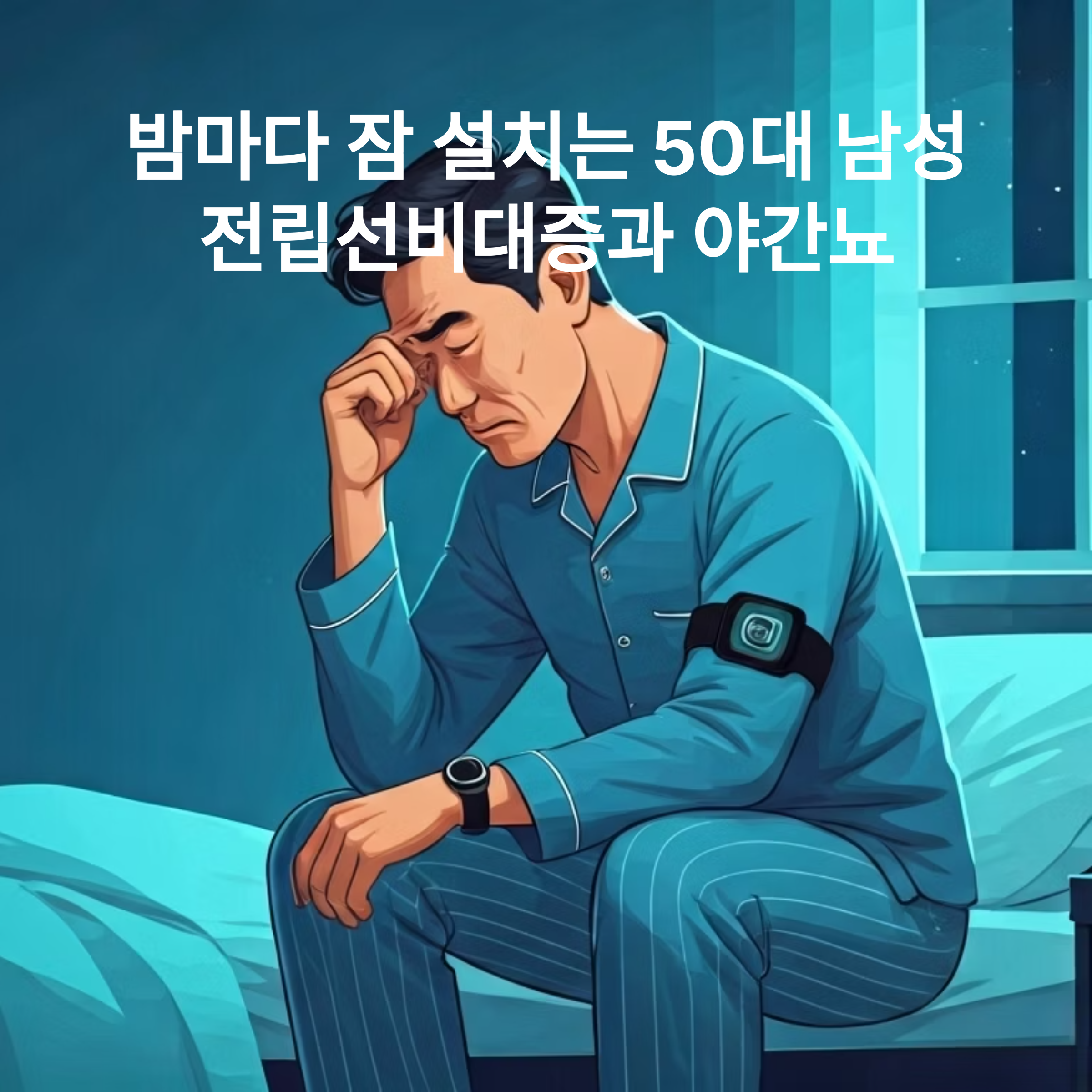 전립선비대증과 야간뇨 관계를 설명하는 대표 이미지