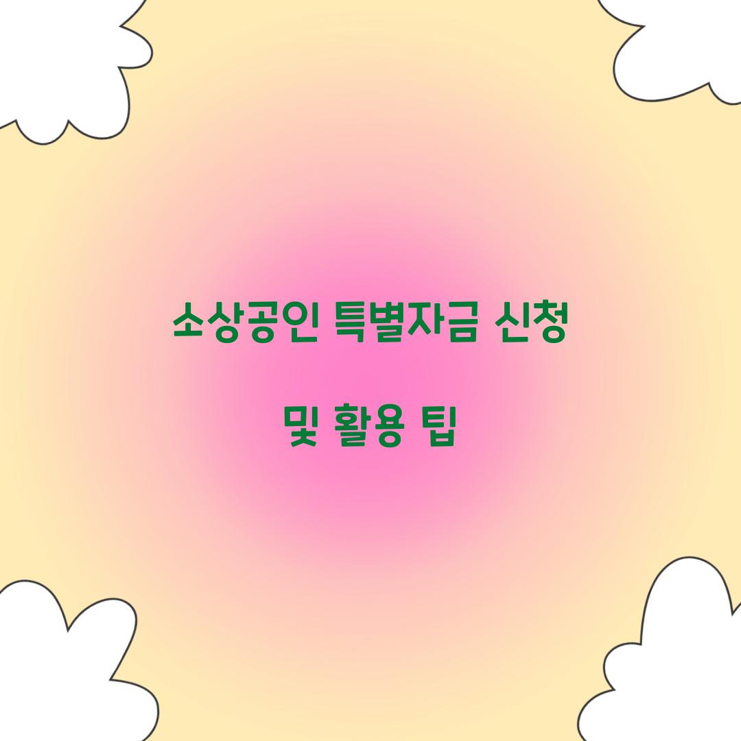 소상공인 특별자금