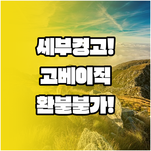 세부퍼시픽 고베이직 구매했다면 취소 ..