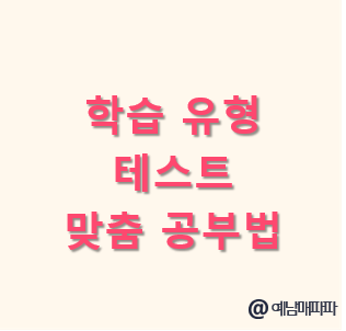 아이 학습 유형 테스트 맞춤 공부법