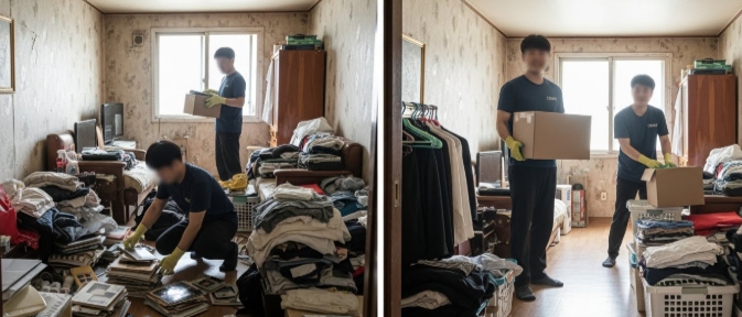 진천 고독사청소중