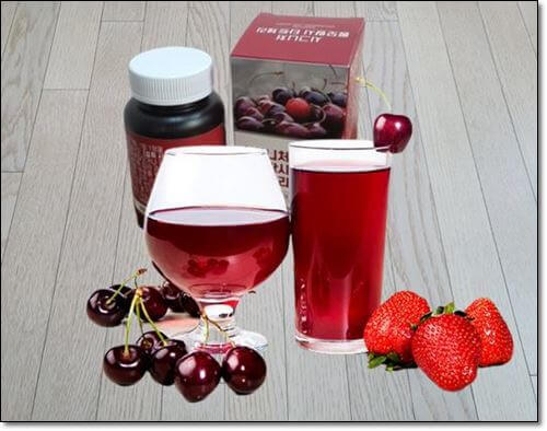 멜라토닌보충제,딸기,체리
