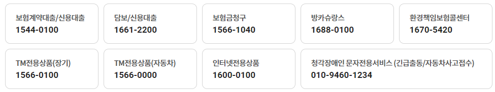 DB손해보험 동부화재 고객센터 전화번호