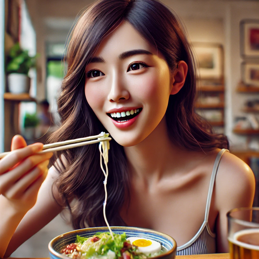 음식을-먹고있는-여자