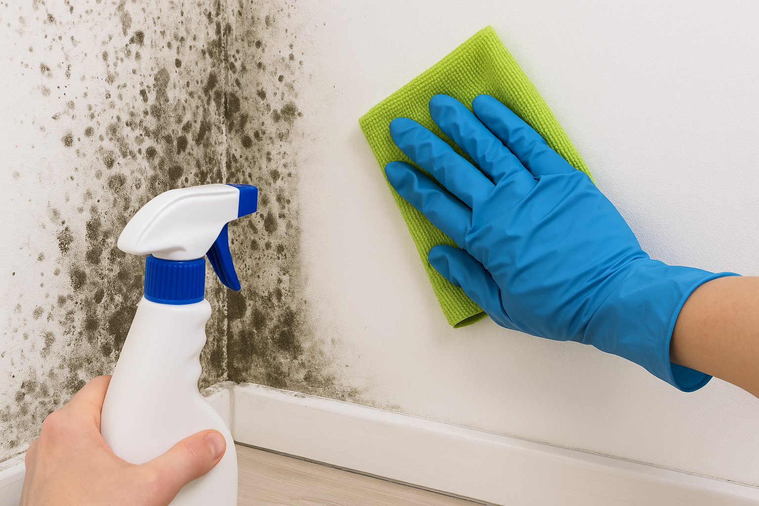 실내 곰팡이 제거 관련 사진