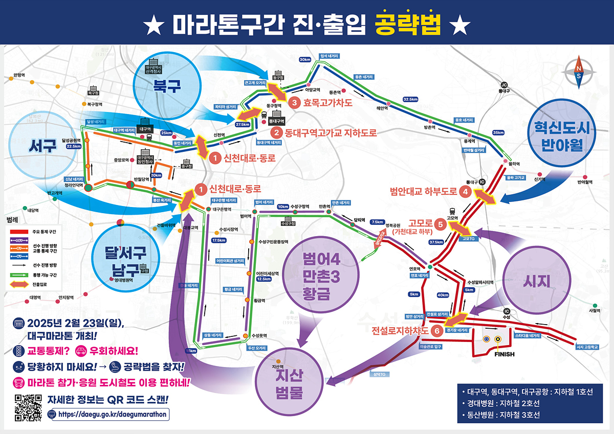 대구마라톤대회 교통통제