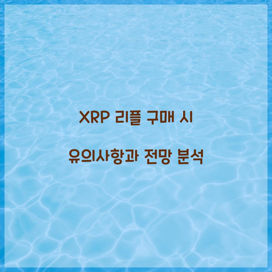 XRP 리플 구매