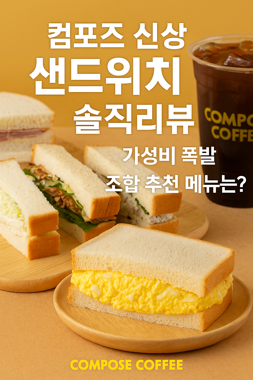 컴포즈 신상 샌드위치 솔직리뷰 ❘ 가성비 폭발 조합 추천 메뉴는?
