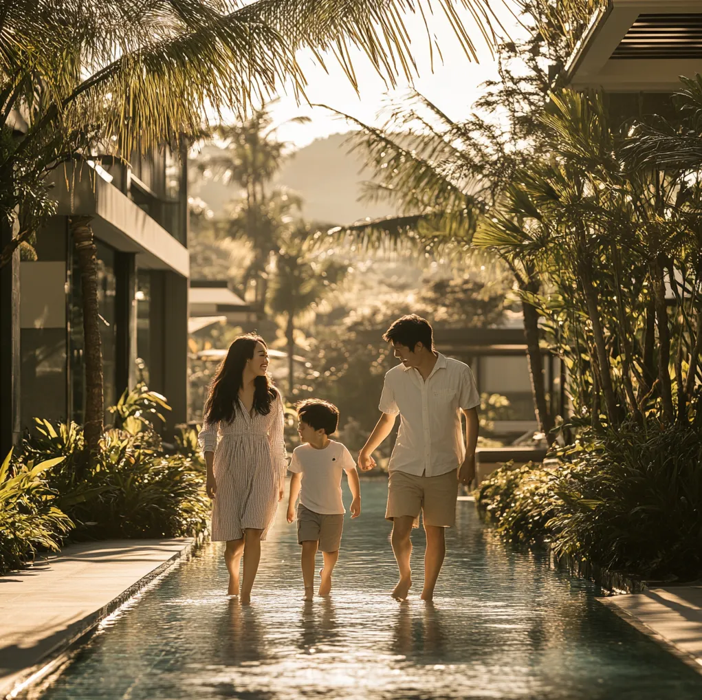 코타키나발루-수영장에서-수영하는-한국가족-02