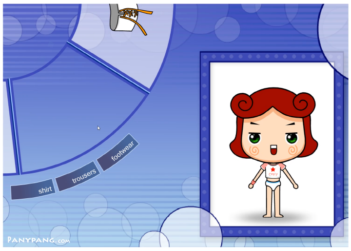 코니콩-옷입히기-플래시게임-플레이-코니콩에게-분홍색-반팔-티셔츠를-입혀준-화면