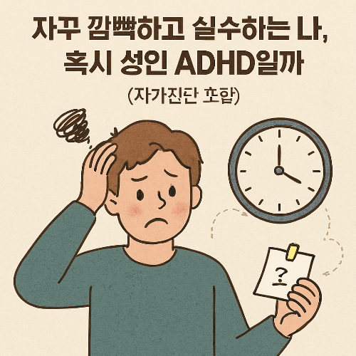 자꾸 깜빡하고 실수하는 나, 혹시 성인 ADHD일까? (자가진단 포함)