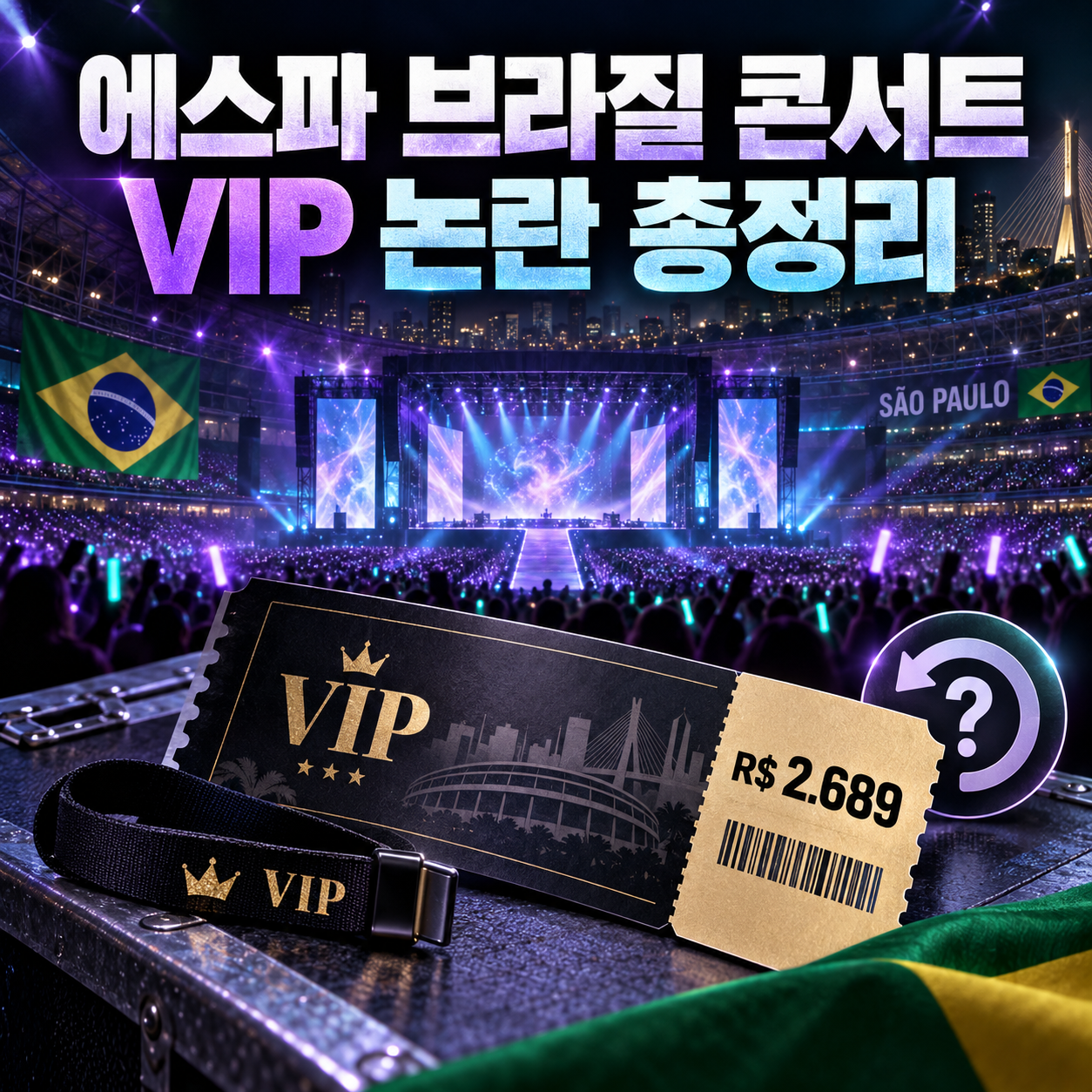 에스파 브라질 콘서트 논란 총정리 - VIP 티켓 가격&middot;공연 혜택&middot;환불 가능 여부