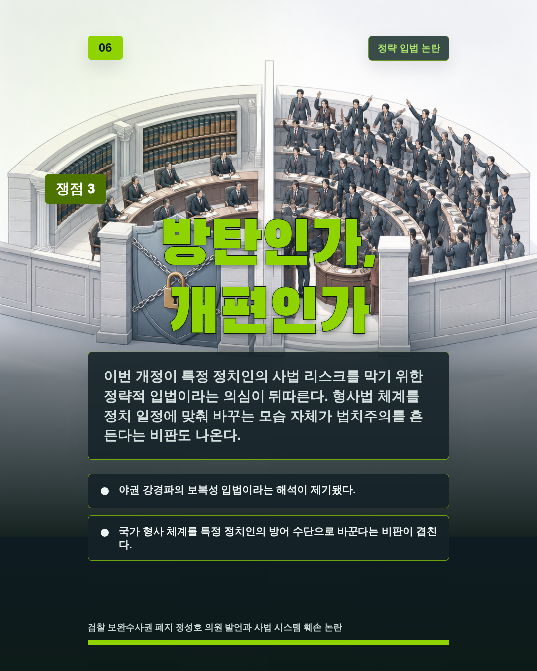 방탄인가, 개편인가