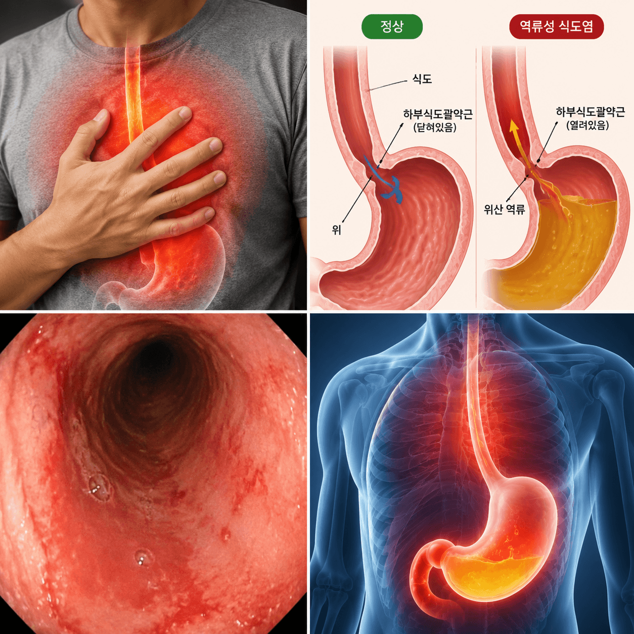 역류성 식도염 증상 및 치료, 가슴 쓰림 원인부터 관리법까지