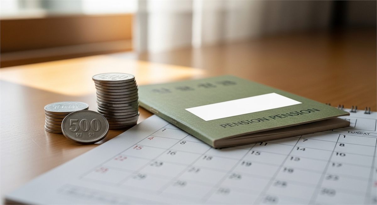 국민연금 일시금 개념을 상징적으로 보여주는 장면