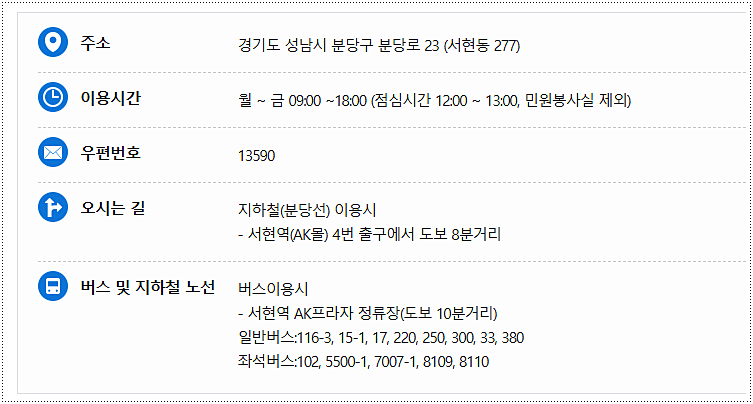 찾아가는 방법
