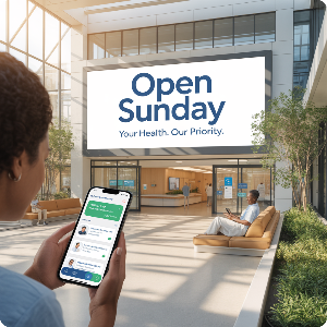 전국 주말(일요일) 문여는 병원 찾기 병원앱 이미지