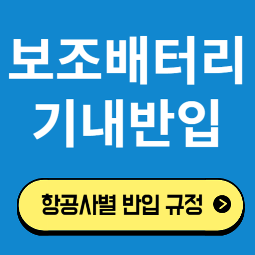 보조배터리 기내반입