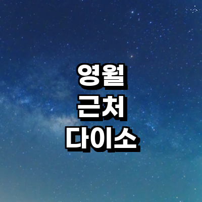 영월군 종합생활용품 다이소