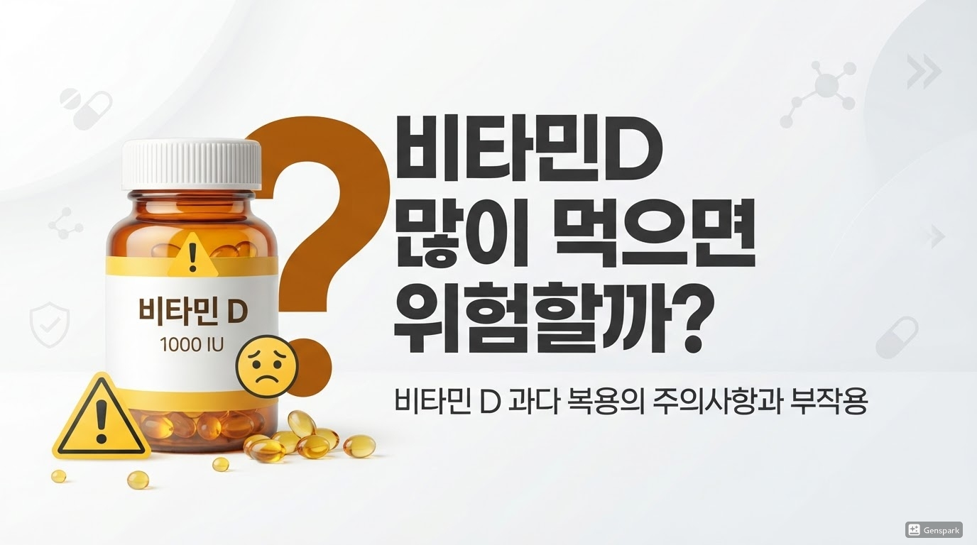 비타민D 영양제 많이 먹으면 정말 위험할까? 과다복용 증상부터 적정 섭취량까지