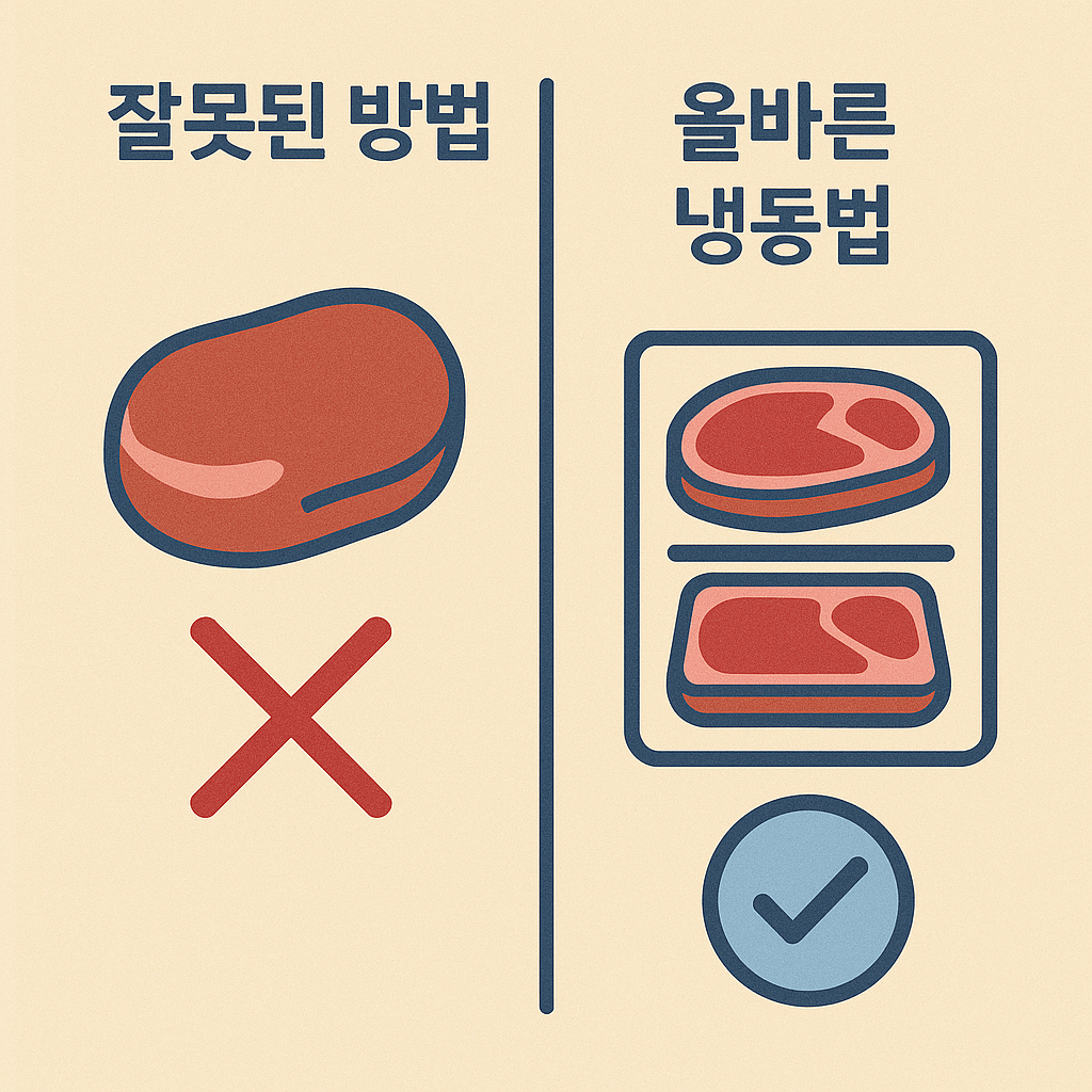 고기는 그냥 통째로 냉동하면 절대 안 된다