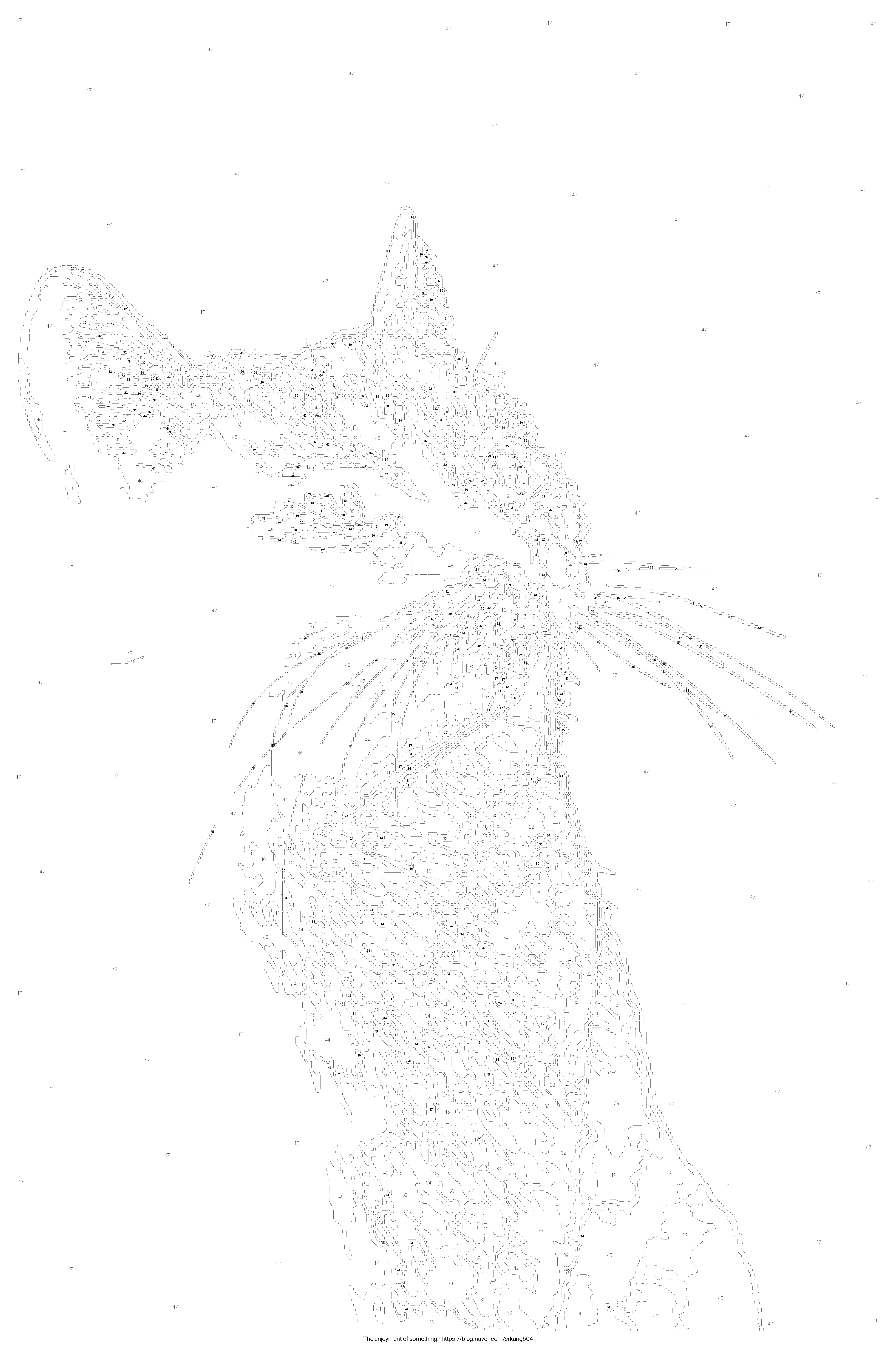 Number Coloring Template