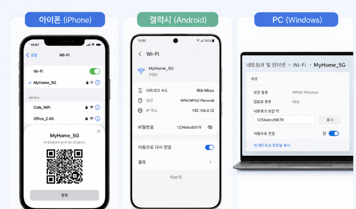 와이파이 비밀번호 확인