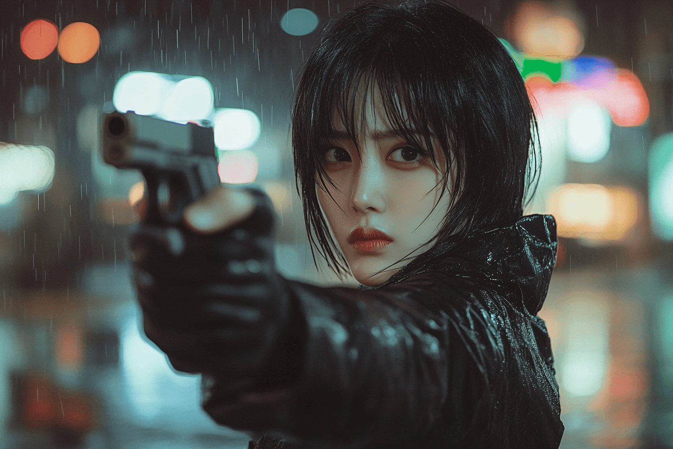 총을-들고-있는-여성-이미지